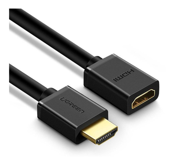 UGREEN Kabel HDMI męski do HDMI żeński HD107 FullHD 3D 0.5m czarny - 1488988 - zdjęcie 2